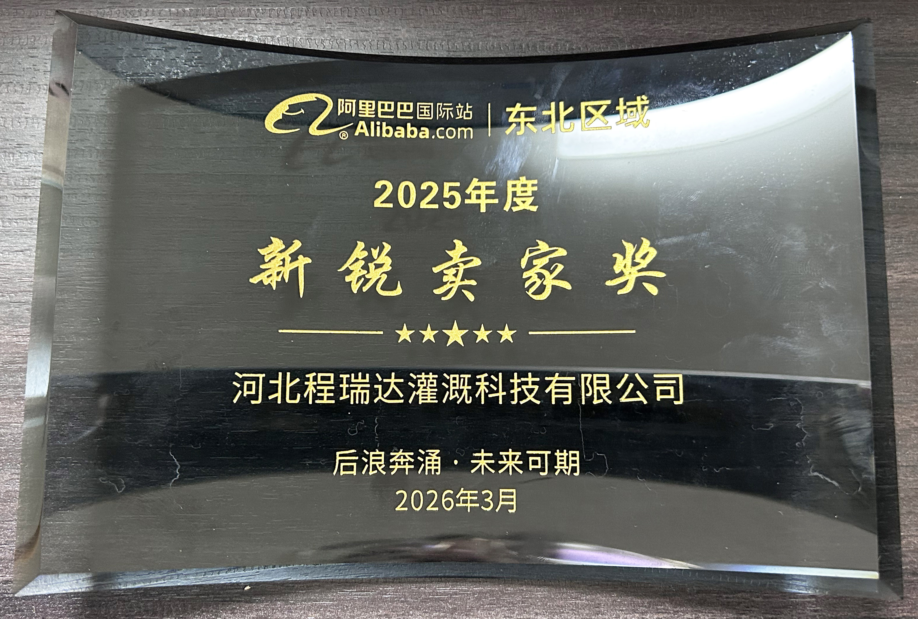 本溪程瑞达灌溉 | 荣获阿里国际站新锐卖家奖